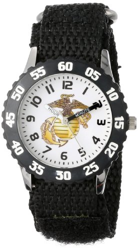 eWatchFactory Kids' W000167 Marine Corps. Stainless Steel Time Teacher Watch