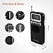 AM FM Portable Pocket Transistor Radio, Battery Operated Digital Alarm Clock Radio with 3.5mm Headphone Jack