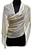 KaKaxi Sheer Glitter Sparkle Piano Shawl Wrap with Fringe Prom Weddings Evening Scarfs,1920s Gatsby Vintage Style,Champagne