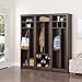 Prepac Space-Saving Entryway Organizer with Shoe Storage, Espresso