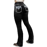 Flamingals Butt Lifting Bootcut Jeans Stretchy Casual Fall Winter Trendy Flare Leg Jeans for Women