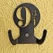 HeavenlyKraft Steel Wall Hook Dual Holder for Living Room Hat Hanger Bathroom Towel Kitchen Strong Garage Storage Organizer Utensil Hook Single, 4 X 3.14 X 1.4 Inch