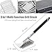 EOYIZW Grill Brush and Scraper, Bristle Free Barbecue Cleaner, 18 inch Stainless Steel BBQ Cleaning Brush with Triple Head Scrubber
