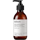 Evolve Organic Beauty - Deep Clean Micellar Water | Refresh, Hydrate, Soothe | Moringa Peptide, Hyaluronic Acid | Small-Batch, Vegan Clean Beauty (6.4 fl oz | 190 mL) Package May Vary