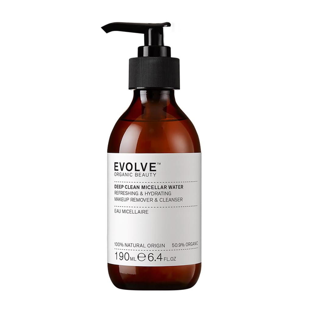 Evolve Organic Beauty Deep Clean Micellar Water - Organic Micellar Cleansing Water/Makeup Remover - Suitable for All Skin Types (30ml)