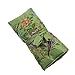 Gracallet Light Green Soft Silk Embroidery Brocade Peony Floral Print Fabric Jewelry Roll Travel Organizer