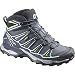 Salomon Women's X Ultra Mid 2 GTX Hiking Shoe, Grey Denim/Deep Blue/Lucite Green, 7.5 M US