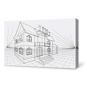 Construction Sketches Home Artwork for Living Room Bedroom
