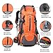ONEPACK 50L(45+5) Hiking Backpack Daypack Waterproof Outdoor Sport Camping Fishing Travel Climbing Mountaineering Cycling Skiing with Rain Cover (Orange)