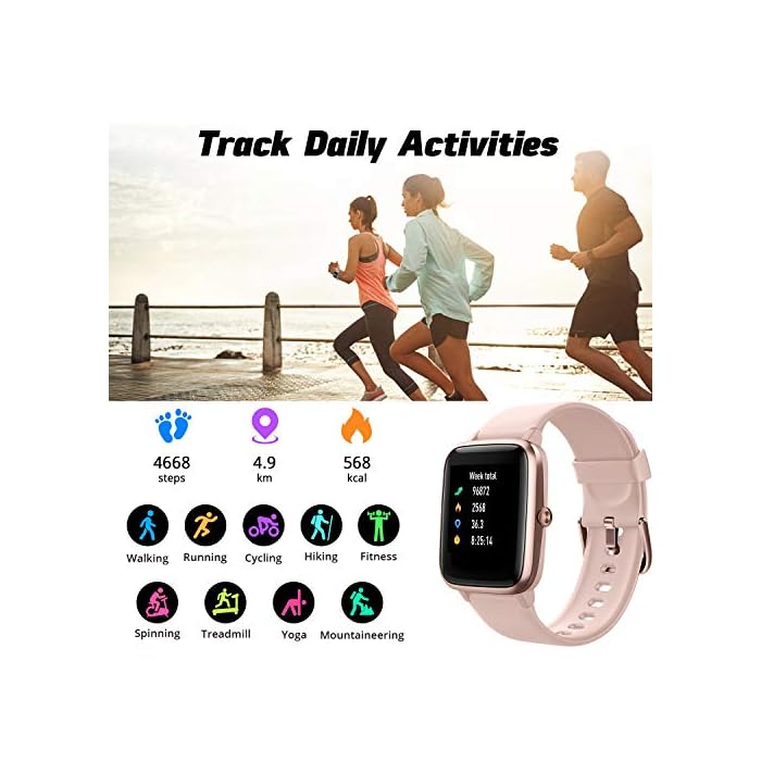 Fitness Tracker Smart Watch for Android Phones and iOS Phones Step