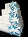 Assorted Teal Blue Wafer Paper Butterflies 1.75 Inch for Decorating Desserts Pack of 24