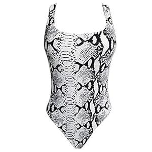 51N8ODKrFZL. SS300 JERKKY Bikini de una Pieza para Mujer Body Sexy Escote Redondo Monokini Boho Bata de baño de Espalda Baja Mamelucos Piel… 51N8ODKrFZL. SS300