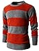 Zongke Mens Casual Striped Slim Fit Pullover Sweater