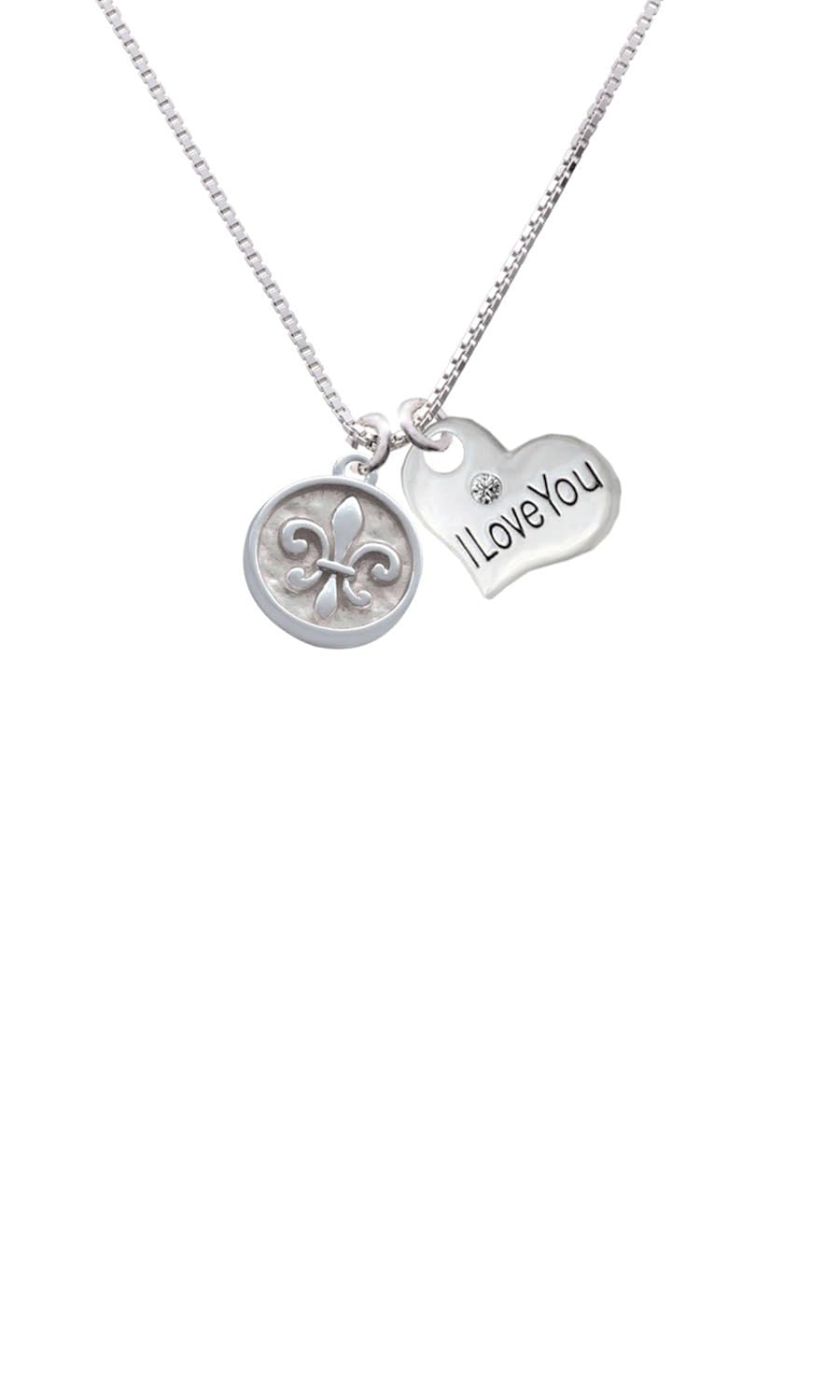 Amazoncom Fleur Di Lis Round Seal I Love You Heart
