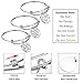 lauhonmin Teacher Appreciation Gifts Expendable Inspirational Bangle Bracelet Set Stainless Steel 3PCS