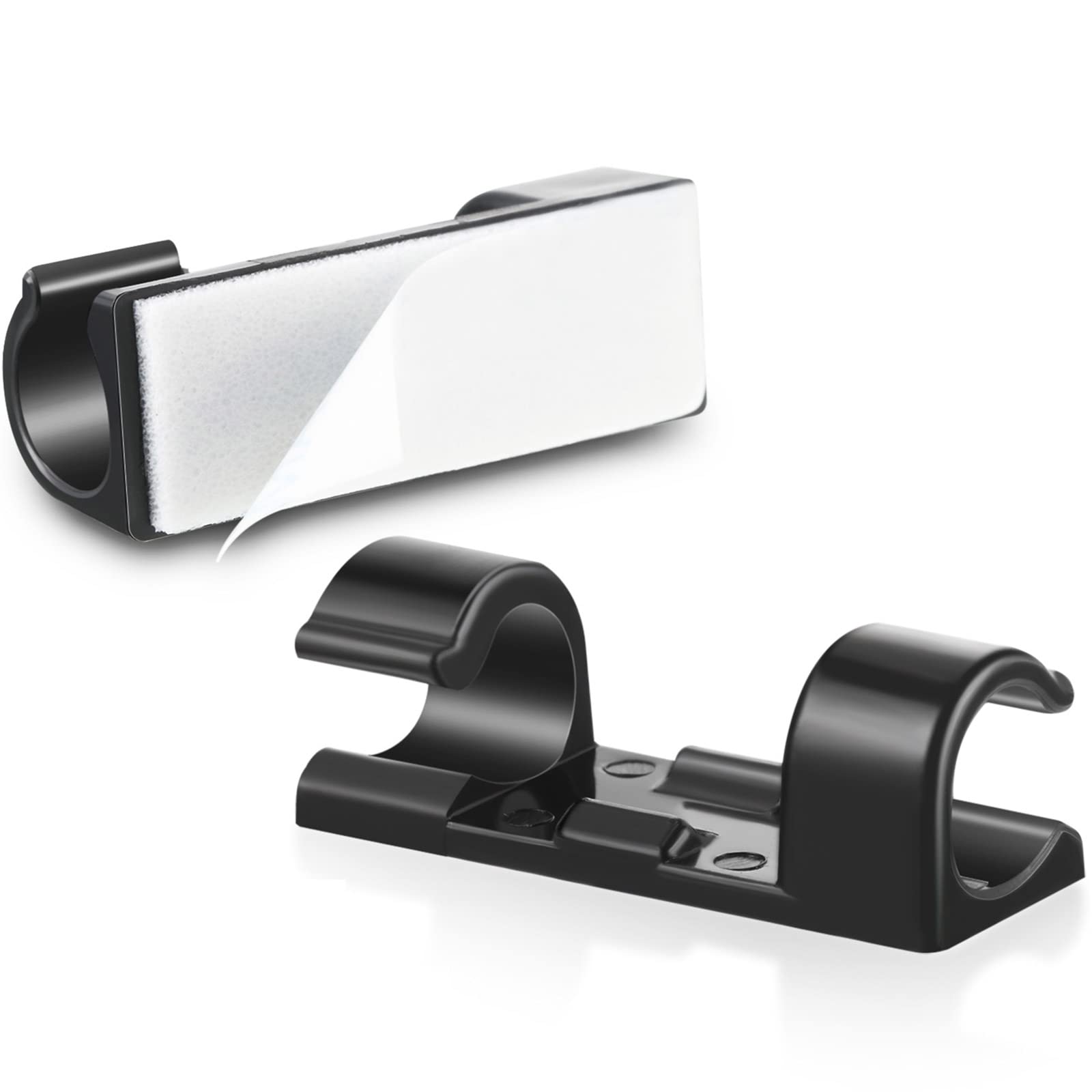 Blulu Mini Christmas Light Clips - Outdoor Cable Clips, Hooks for Christmas & Fairy Lights (100 Pieces, Black)