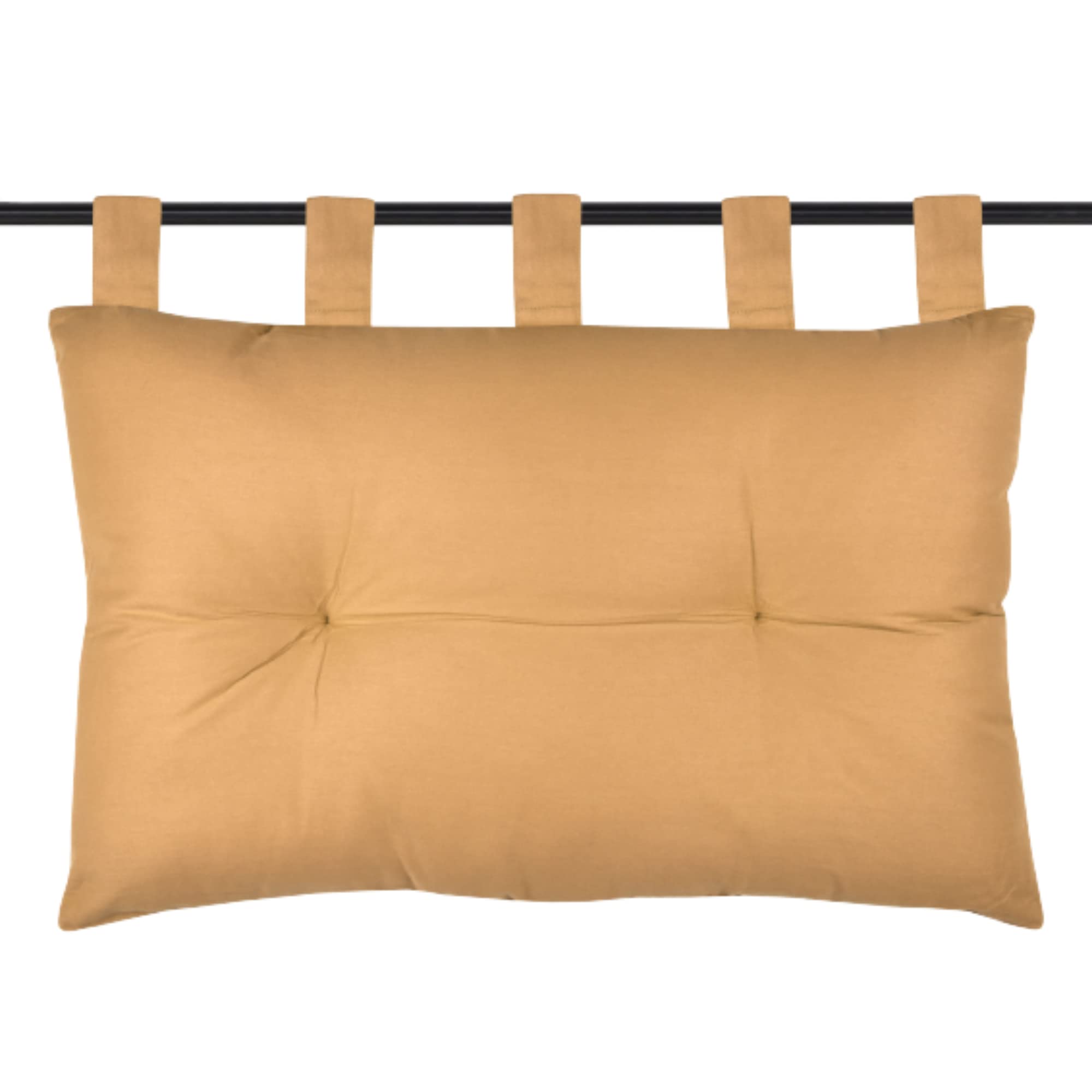 Stof - Headboard - Size 70 x 45 x 10 cm - 100% Cotton - Mustard Colour - Oxford Model - Cotton Satin Elegant and Soft to the Touch Bedrooms