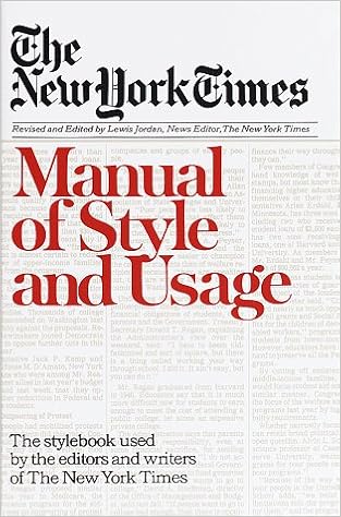 New York Times Manual Of Style And Usage Jordan Lewis 9780812963168 Amazon Com Books