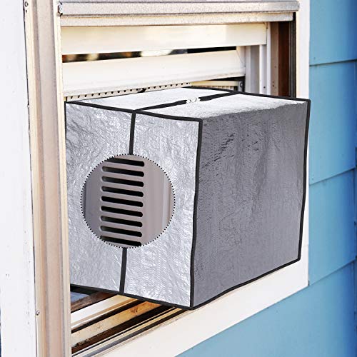 Sunshane 3 Pieces Window AC Cover Outdoor Window Air Conditioner Unit Cover 10,000 BTU's Air Conditioner Protective Cover, 27 x 16 x 18 Inch