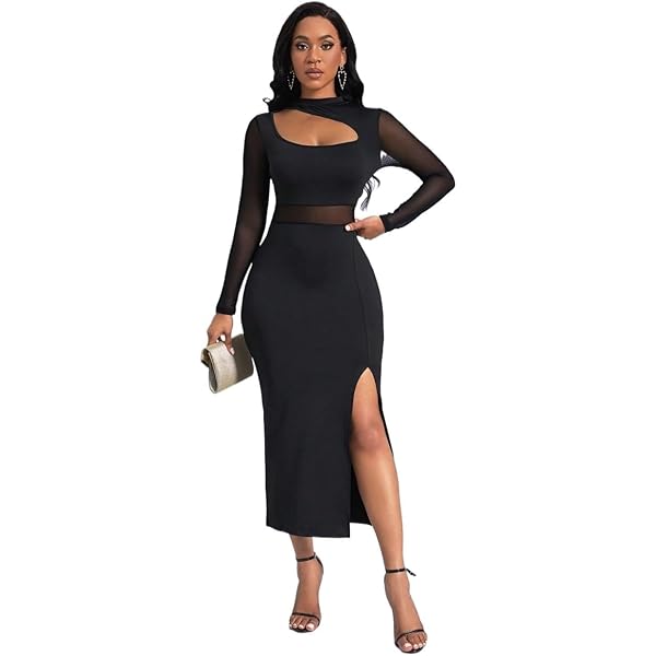 LXXWMxBH long sleeve dresses for women 2024 Cutout Front