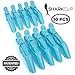 The Hair Shop Shark Clip | Enhanced Croc Crocodile Alligator Grip Clip (2nd Generation) | Sectioning Tool for Women | US Patented | Professional Salon Quality - Made In Korea (10 Pack) (Sky Blue)