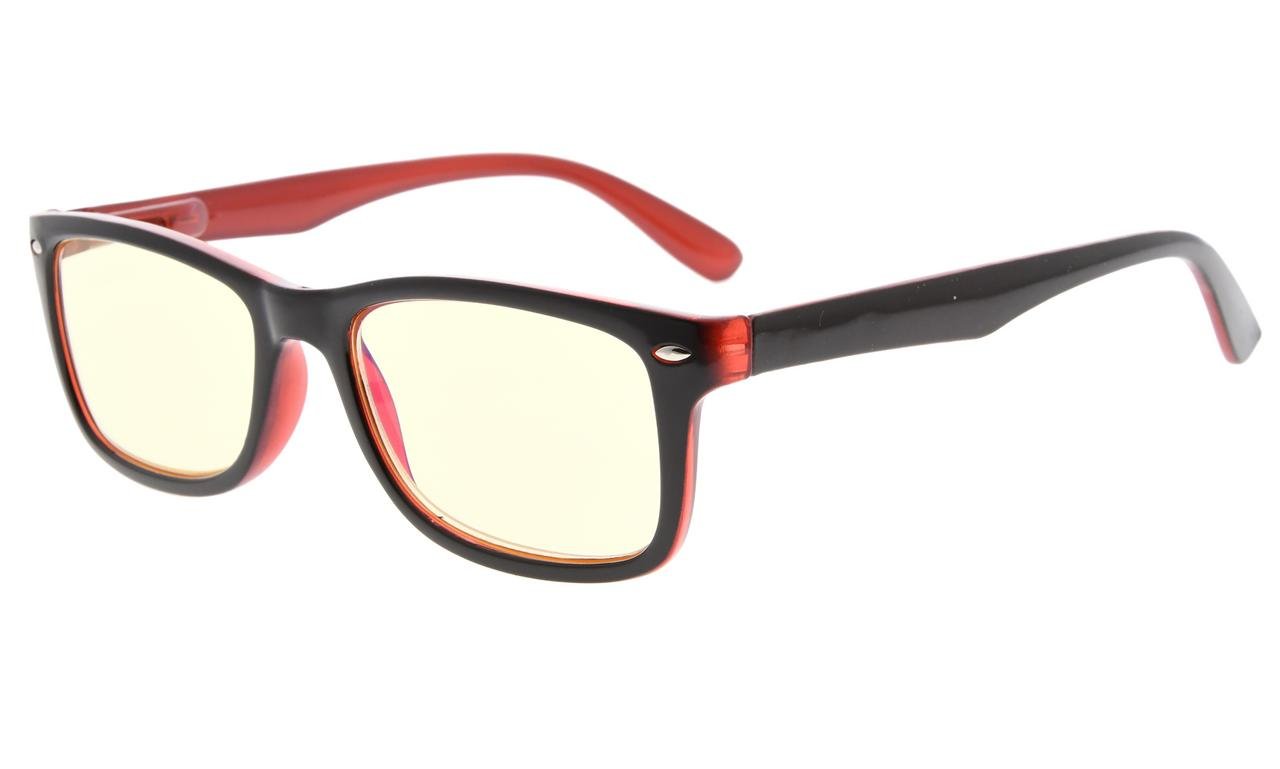 Eyekepper Computer Reading Glasses, Reduce Glare,Computer Readers (Black Red, Yellow Tinted Lenses) โ image 1