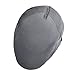 VOBOOM Men Breathable mesh Summer hat Newsboy Beret Ivy Cap Cabbie Flat Cap (Dark Grey)