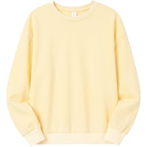 PATPAT Girls' Lightweight Sweatshirts Cotton Oversize Tops Loose Long Sleeve Pullover Fall Fashion Clothing 5-14 Years
