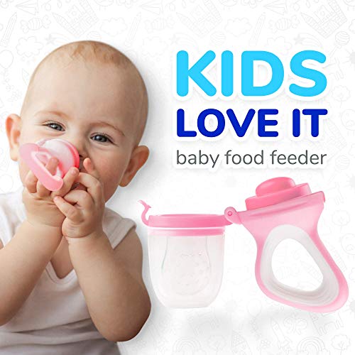 image for Baby Food Feeder Pacifier - (2 Pack) - Fruit Feeder - Best Infant Teet
