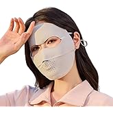 eaonitu Breathable UV Face Cover UPF 50+ Women Summer Face Covering Eye Protection Sunscreen Mask Sports Face Cover
