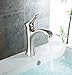 BWE Bathroom Sink Faucet with Supply Line Brushed Nickel Single Handle One Hole Lavatory Faucets Basin Mixer Tap