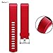 JUNYI Fitbit Charge 2 Bands ,Classic Sports Watch Adjustable Replacement Comfortable Bands for Fitbit Charge 2 Fitness Smart Wristbands Strap (Red large)
