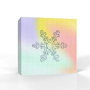 Canvas Wall Art - Snowflake Theme - Modern Home Art Stretched and Framed Ready to Hang - 12x12 inches