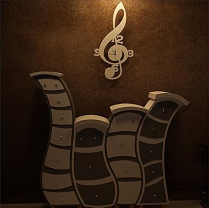 Designer Music Beat Corian Wall Clock