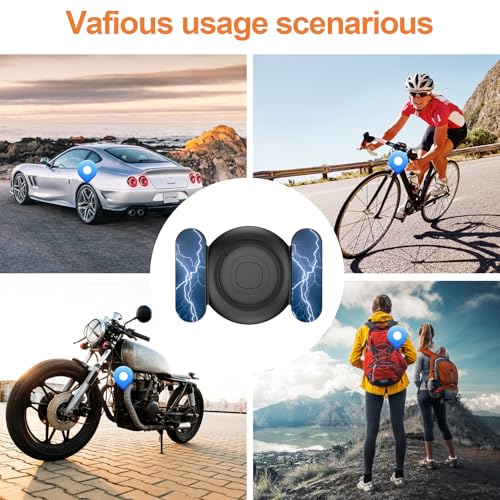 GPS Tracker per Auto, Localizzatore GPS per Auto senza Abbonamento, Compatibile con Android e iOS, IP68 Impermeabile, Magnetico Air Tracker GPS per Moto, Bici, Bagagli (nero)