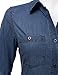 JJ Perfection Women's Chambray Denim Long Sleeve Button Down Blouse Shirt