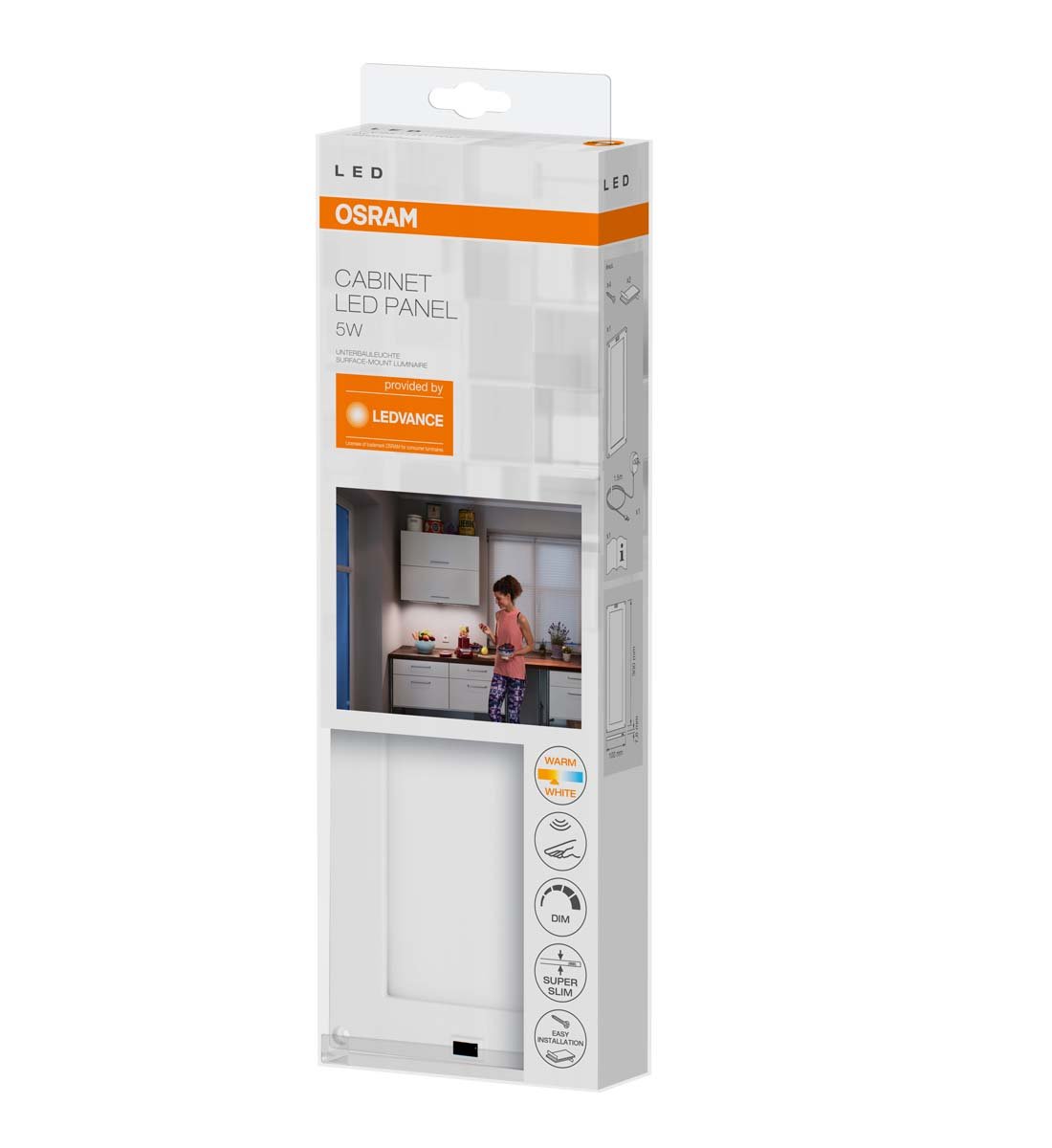 für innenanwendungen Länge: 30x20 cm Sensor Warmweiß Osram LED Cabinet