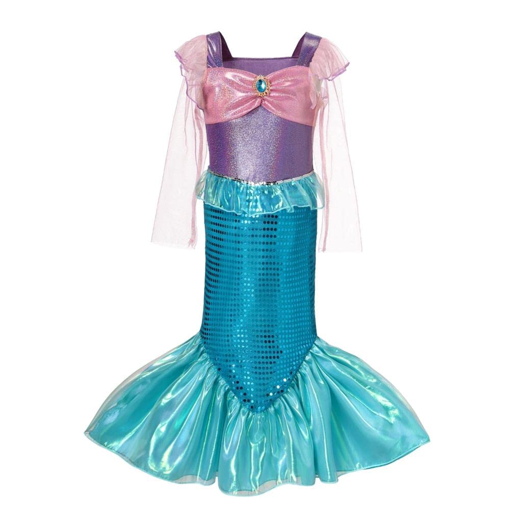 Lito Angels Princess Ariel Little Mermaid Fancy Dress Up Costume for Kids Girls Age 2-3 Years, Purple Blue (Tag Number 90) — image 1