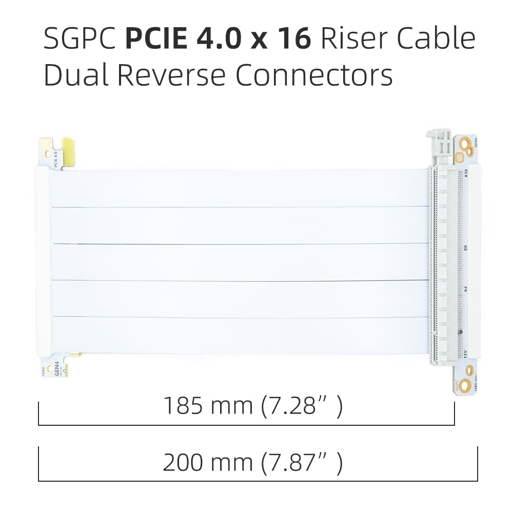 SGPC PCIe 4.0 X16 Riser Cable/Dual Reverse Connectors/for k39/k40/k49/k59……