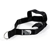Draco Fitness Single Arm LAT Pulldown Strap, Forearm Cable Attachment for LAT Pulldown and Rows, Takes Grip and Biceps Out of the Pull, Padded Neoprene with Steel D Ring, Fits Any Cable Machine