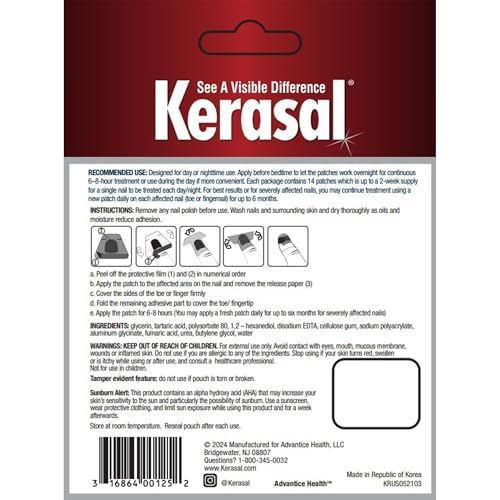 Kerasal Multi-Purpose Nail Repair Patches - 14 Count - Nail Repair for Damaged Nails, 8-Hour Nail Treatment Restores Healthy Appearance (Packaging May Vary) - Image 2