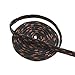 YJ COOL Synthetic Thick Silk Sageo Wrapping Cord for Japanese Samurai Swords Handle Saya - Black-Brown