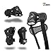 JBM Children Cycling Roller Skating Knee Elbow Wrist Protective Pads--Black / Adjustable Size, Suitable for Skateboard, Biking, Mini Bike Riding and Other Extreme Sports