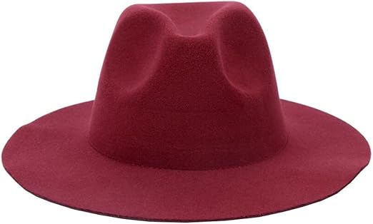red wide brim hat men