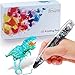 3D Doodler Pen - 3D Printing Pen 4.0 Version - Non-Toxic - Won't clog - One Button Operation Comes w/ 4 Drawing Templates +3 PLA Filament +1 Small Shovel + 1 Transparent Sheet