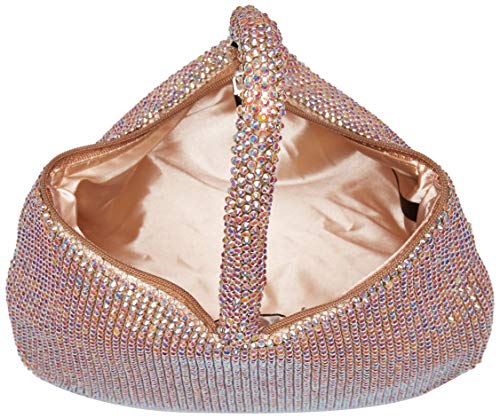 Jessica McClintock Women's Staci Mesh Wristlet Pouch, Light Gold Iridescent