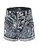 Bienzoe Girl's Summer Denim High Waist Holes Ripped Jeans Shorts Size 10