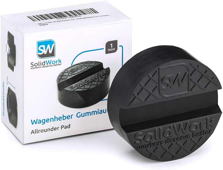 SolidWork's All-Round Rubber car Jack Protects Your car and SUV from Damage When Changing Wheels Thanks to The Perfect Contact Surface.