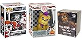 Five Nights at Freddy's Character Pack Vinyl Pop! Freddy Fazbear's Golden Freddy #05 & SDCC Convention #224 Jumpscare Baby Sister Location Exclusive + Bonus Blind Box Mins Collectible