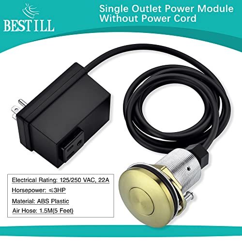 BESTILL Sink Top Garbage Disposal Air Switch Kit, Brushed Gold Full
